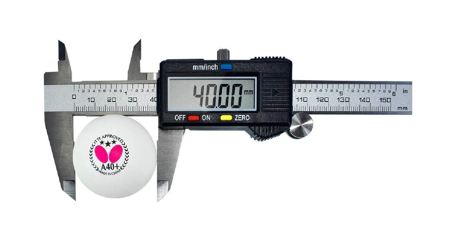 Butterfly A40+ Table Tennis Balls Review - Ball Measurement