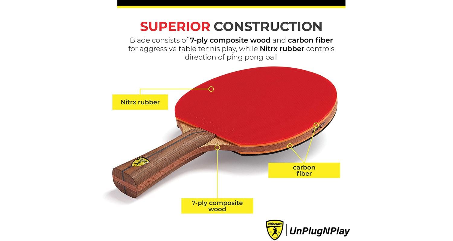 Killerspin JET 800 Ping Pong Paddle Review: Added Speed 4 Red Rubber Breakdown via UnPlugNPlay