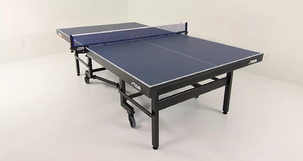 holistic view of the whole table tennis table