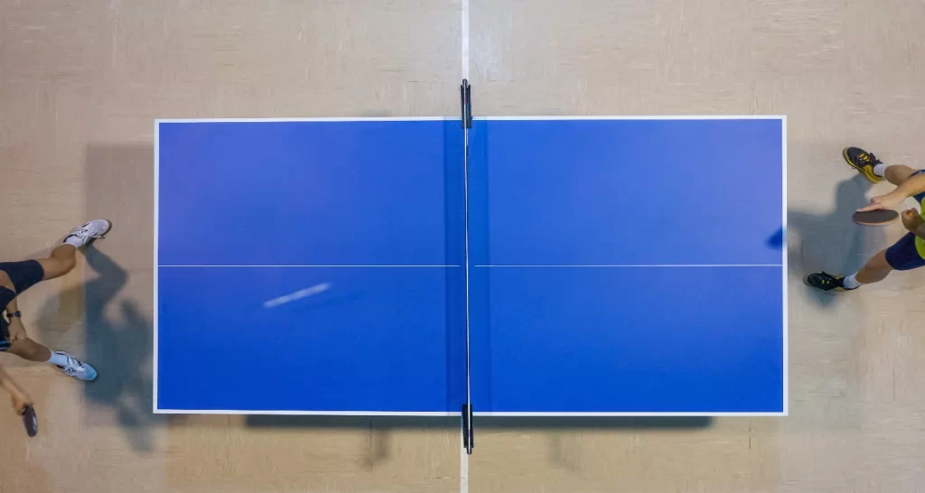 Painted ping pong tables